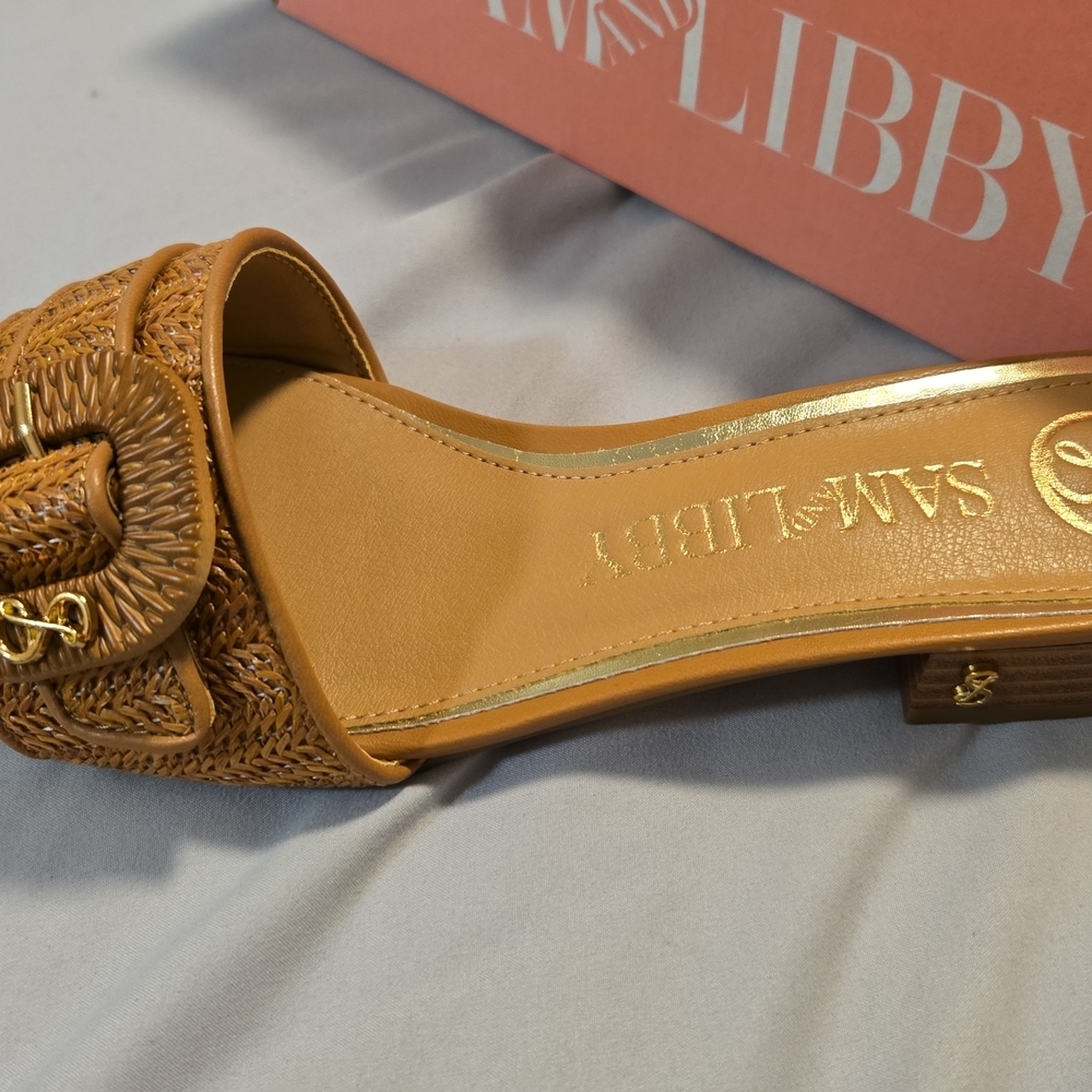 Sam & Libby Brown Woven Mules